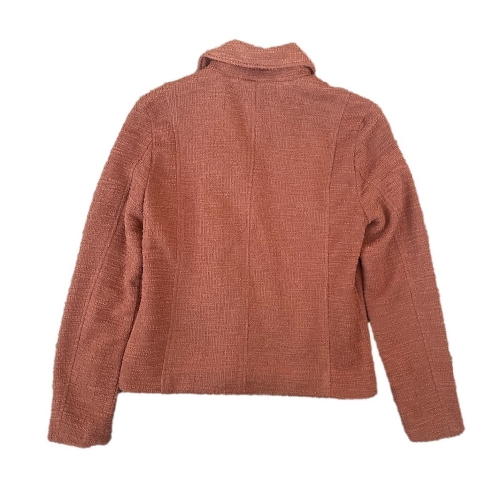 Nine West Rust Textured Moto Jacket, S - Picture 5 of 8